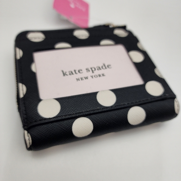 Kate spade small mini zip around  snap wallet black Womens - Picture 6 of 6